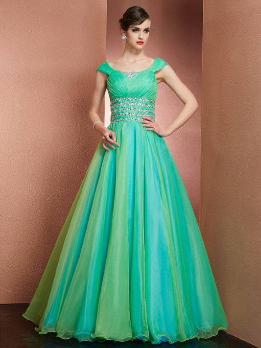 Long Shoulder Sleeveless Beading Ball Off the Gown Satin Quinceanera Dresses