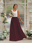 Scoop Sleeveless Ruffles A-Line/Princess Chiffon Floor-Length Bridesmaid Dresses