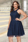 June A-line Scoop Short/Mini Lace Tulle Homecoming Dress With Beading DKP0020560