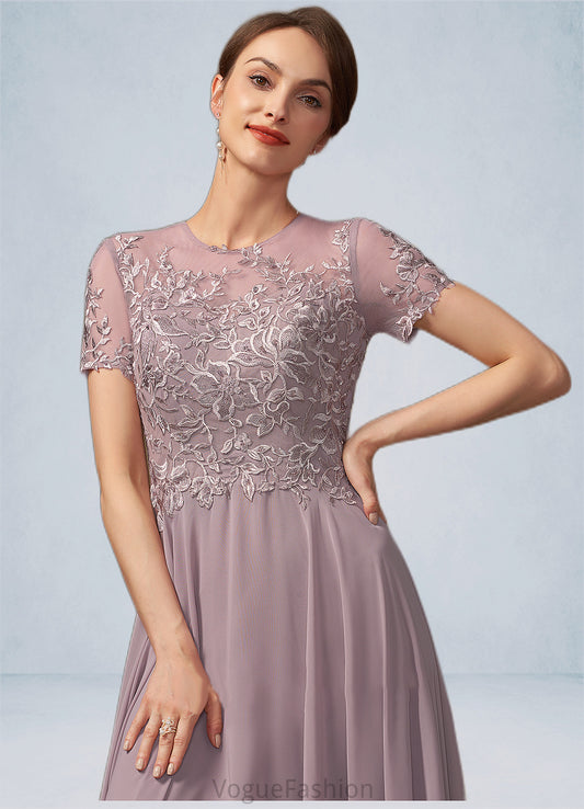 Kaylah A-Line Scoop Neck Floor-Length Chiffon Lace Mother of the Bride Dress With Beading Sequins DK126P0014987