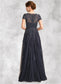 Kassidy A-Line Scoop Neck Floor-Length Tulle Lace Mother of the Bride Dress With Beading DK126P0015029