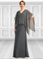Ida A-line V-Neck Floor-Length Chiffon Mother of the Bride Dress With Beading Sequins DK126P0015031