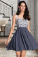 Natalia A-line Scoop Short/Mini Chiffon Lace Homecoming Dress DKP0020558
