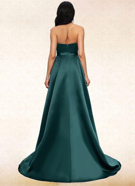 Leilani Ball-Gown/Princess Sweep Train Satin Prom Dresses DKP0022207