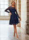 Nevaeh Embroidered Illusion Elegant A-line Tulle Midi Dresses DKP0022267