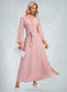 April V-Neck Elegant A-line Chiffon Dresses DKP0022360