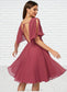 Sydney A-line V-Neck Knee-Length Chiffon Cocktail Dress With Pleated DKP0022429