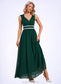 Georgia Beading Ruffle V-Neck Elegant A-line Chiffon Maxi Dresses DKP0022431