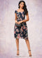 Reese A-line Square Knee-Length Chiffon Cocktail Dress DKP0022458
