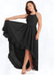 Camilla A-Line Lace Chiffon Asymmetrical Junior Bridesmaid Dress black DKP0022855