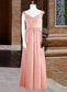 Lucy A-Line Pleated Chiffon Floor-Length Junior Bridesmaid Dress Rosette DKP0022868