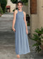 Kasey A-Line Lace Chiffon Floor-Length Junior Bridesmaid Dress dusty blue DKP0022871
