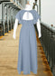 Haley A-Line Ruched Chiffon Floor-Length Junior Bridesmaid Dress dusty blue DKP0022872
