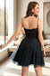 Harper A-line V-Neck Short/Mini Tulle Homecoming Dress With Sequins DKP0020462