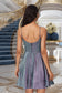 Penelope A-line V-Neck Short/Mini Satin Homecoming Dress DKP0020492