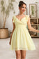 Cindy A-line V-Neck Short/Mini Chiffon Homecoming Dress With Ruffle DKP0020474