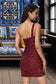 Josephine Bodycon One Shoulder Short/Mini Sequin Homecoming Dress With Sequins DKP0020490