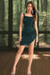 Madelyn Sheath/Column Square Short/Mini Sequin Homecoming Dress DKP0020476