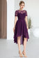 Adalynn A-line Scoop Asymmetrical Chiffon Lace Homecoming Dress DKP0020587