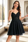 Harper A-line V-Neck Short/Mini Tulle Homecoming Dress With Sequins DKP0020462