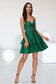 Skylar A-line V-Neck Short/Mini Lace Satin Homecoming Dress With Sequins DKP0020499