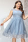 Minnie A-line Scoop Knee-Length Lace Tulle Homecoming Dress With Sequins DKP0020579