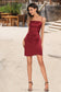 Rayne Bodycon Square Short/Mini Satin Homecoming Dress DKP0020495