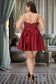 Alana A-line V-Neck Short/Mini Lace Satin Homecoming Dress With Beading DKP0020554