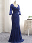 Mimi Trumpet/Mermaid Chiffon Lace Sweetheart 3/4 Sleeves Floor-Length Mother of the Bride Dresses DKP0020442