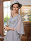 Jaelyn A-Line/Princess Chiffon Applique V-neck 1/2 Sleeves Floor-Length Mother of the Bride Dresses DKP0020334