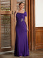 Aryana Sheath/Column Jersey Beading Square Short Sleeves Floor-Length Mother of the Bride Dresses DKP0020333