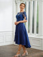 Nova A-Line/Princess Chiffon Applique Bateau 1/2 Sleeves Tea-Length Mother of the Bride Dresses DKP0020279