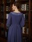 Ava A-Line/Princess Chiffon Ruched Bateau 3/4 Sleeves Asymmetrical Mother of the Bride Dresses DKP0020265