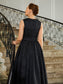 Grace A-Line/Princess Lace Applique Scoop Sleeveless Asymmetrical Mother of the Bride Dresses DKP0020256