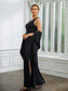 Luna Sheath/Column Jersey Ruched V-neck Sleeveless Floor-Length Mother of the Bride Dresses DKP0020246