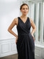 Luna Sheath/Column Jersey Ruched V-neck Sleeveless Floor-Length Mother of the Bride Dresses DKP0020246