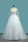 A Line V Neck Long Sleeves Wedding Dresses Tulle With Applique