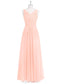 Amelia Trumpet/Mermaid Sleeveless Floor Length Natural Waist Spaghetti Staps Bridesmaid Dresses