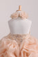 2024 Halter Organza With Beading Flower Girl Dresses Ball Gown Knee Length
