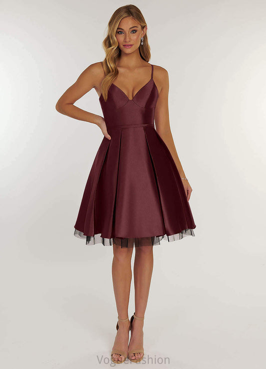 Cara A-Line/Princess Natural Waist Floor Length Sleeveless Scoop Bridesmaid Dresses