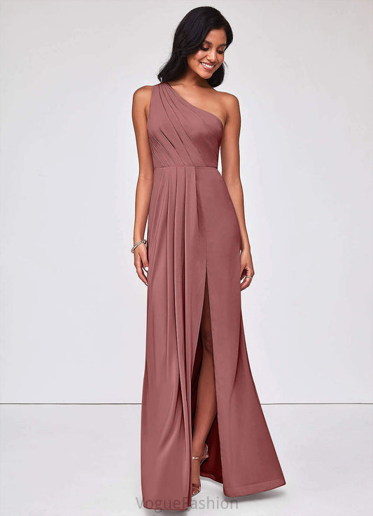 Kyleigh Floor Length Sleeveless Natural Waist A-Line/Princess Spaghetti Staps Bridesmaid Dresses
