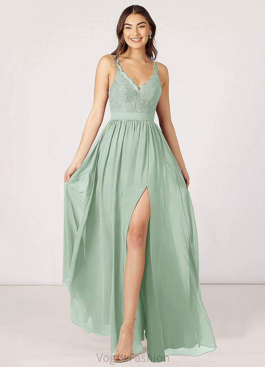 Raina One Shoulder Trumpet/Mermaid Sleeveless Natural Waist Floor Length Bridesmaid Dresses