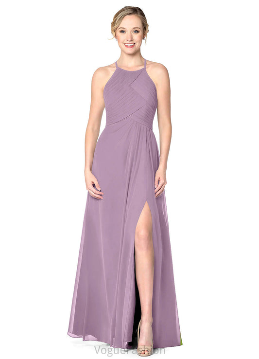 Elyse V-Neck A-Line/Princess Sleeveless Floor Length Natural Waist Bridesmaid Dresses