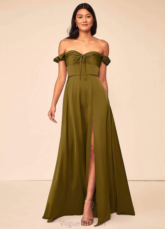 Armani A-Line/Princess Spaghetti Staps Sleeveless Floor Length Natural Waist Bridesmaid Dresses