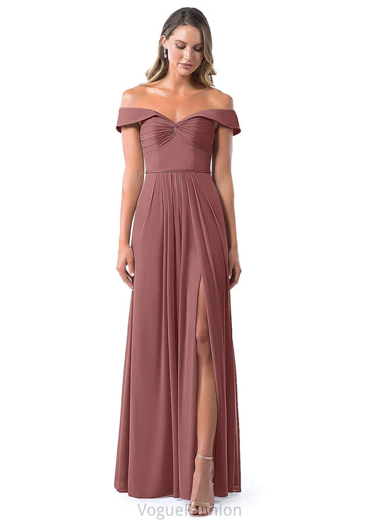 Daphne Scoop Sleeveless Natural Waist A-Line/Princess Floor Length Bridesmaid Dresses