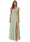 Kylee Natural Waist Off The Shoulder Floor Length Sleeveless Spaghetti Staps A-Line/Princess Bridesmaid Dresses