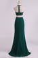 Sexy Open Back Prom Dresses Scoop Satin With Beads A Line