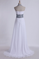 Halter Prom Dresses A-Line Pick Up Long Chiffon Skirt Ruffled With Crystal Beading