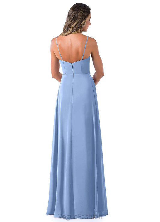 Alexis Natural Waist A-Line/Princess Floor Length Sleeveless Straps Bridesmaid Dresses