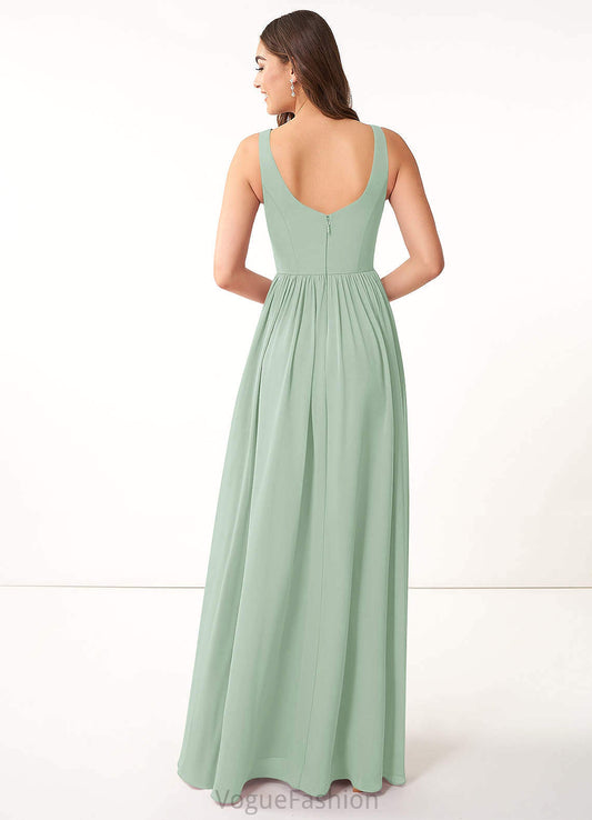 Alexa Satin Spaghetti Staps Natural Waist Floor Length Trumpet/Mermaid Sleeveless Bridesmaid Dresses